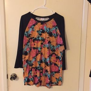 LULAROE RANDY Black and floral